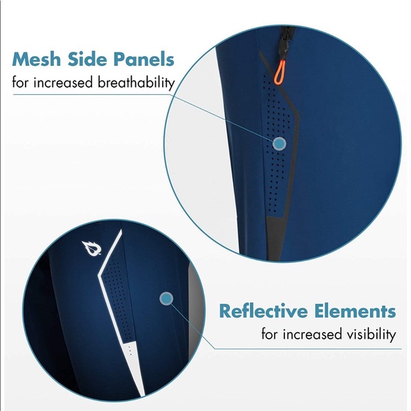 NWT BALEAF Blue Crop Athletic Dry Zip Joggers Pant - Picture 5 of 11